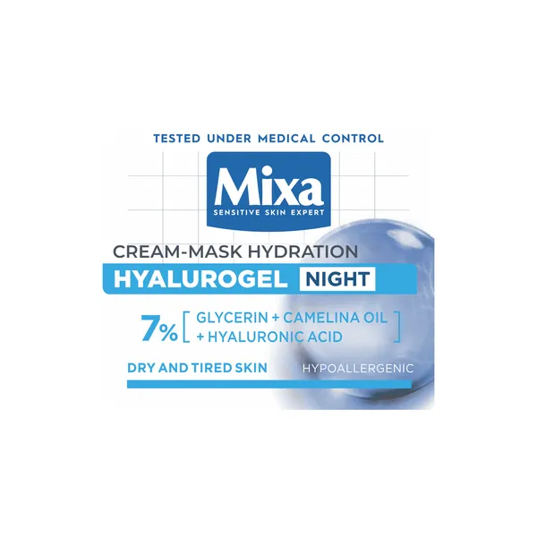Krēms-maska Mixa Hyalurogel naktij 50ml