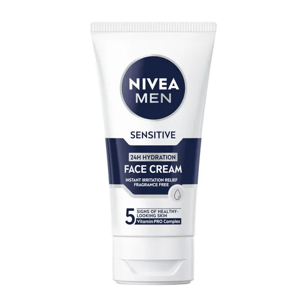 Krēms Nivea Men Sensitive mitrinošs, jūtīgai sejas ādai, bez smaržas 75ml