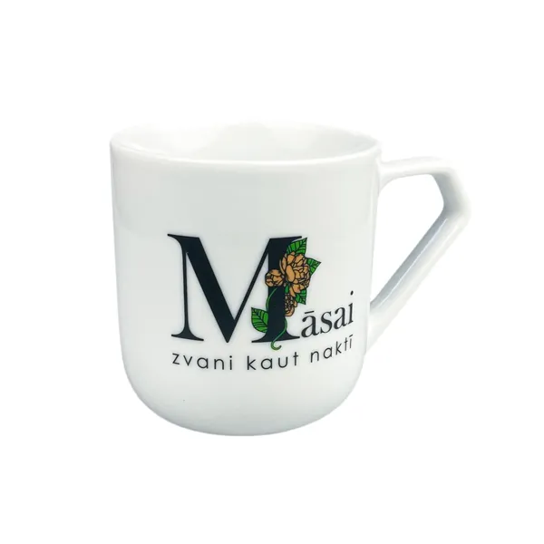 Krūze, ģeometrija, porcelāna, dizaina, vienkrāsaina, 440ml