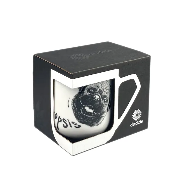 Krūze, ģeometrija, porcelāna, dizaina, vienkrāsaina, kartona kastē, 440ml