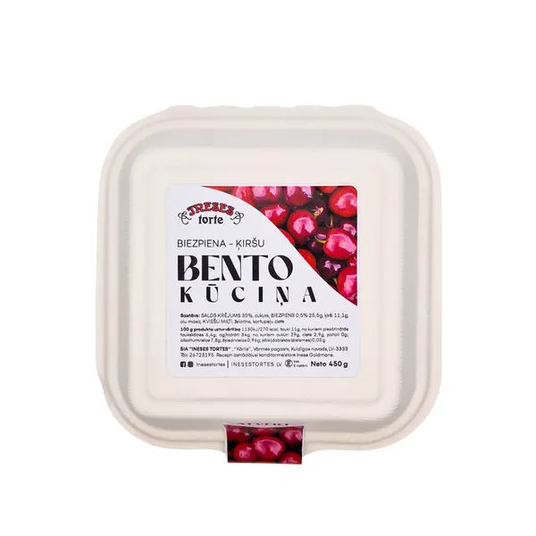 Kūciņa Ineses Torte Bento biezpiena-ķiršu 450g