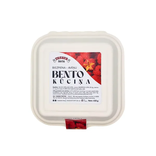 Kūciņa Ineses Torte Bento biezpiena-aveņu 450g