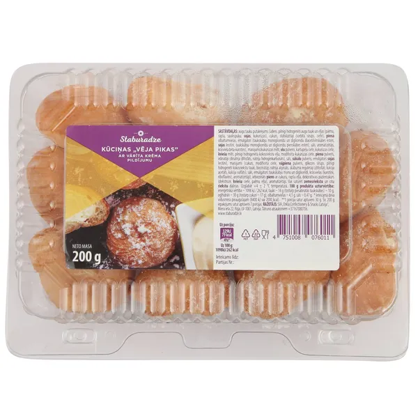 Kūciņas Vēja pikas ar vārīto krēmu STABURADZE 200g