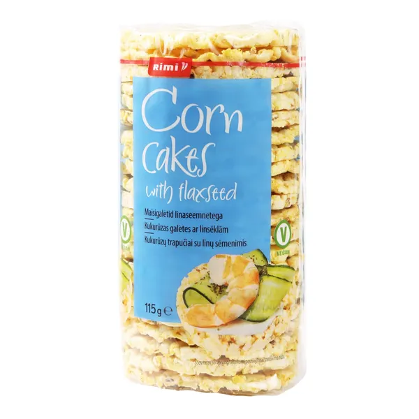 Kukurūzas galetes Rimi ar linsēklām 115g