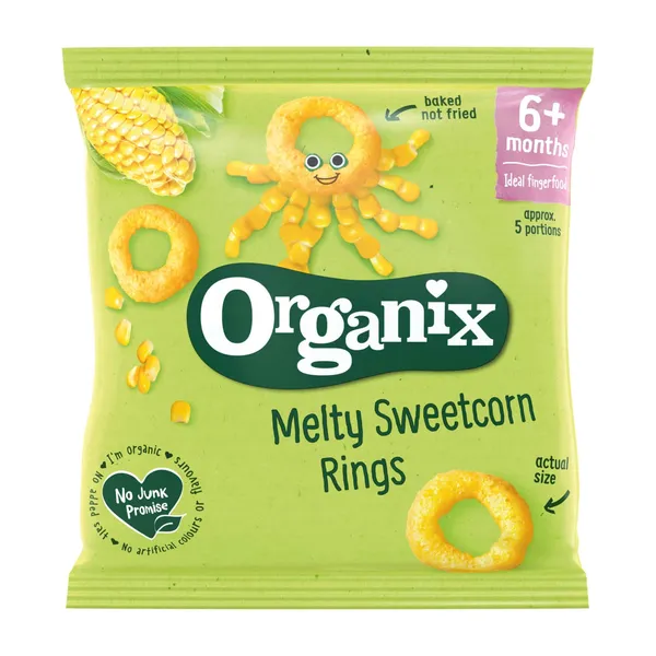 Kukurūzas gredzeni Organix no 6 mēn., BIO 20g