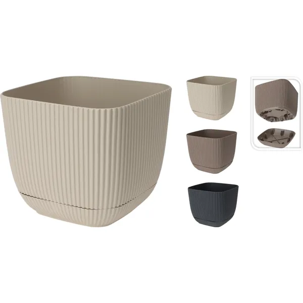 Kvadrātveida puķu pods, 15cm SG26