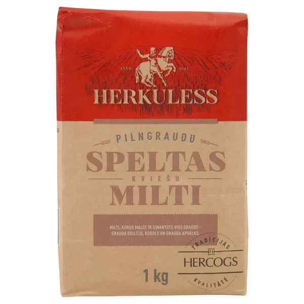 Kviešu milti HERKULESS pilngraudu, speltas, 1kg
