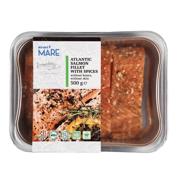 Laša fileja bez ādas un asakām garšvielās 500g