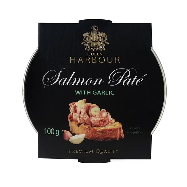 Laša pastēte Queen Harbour ar ķiplokiem 100g
