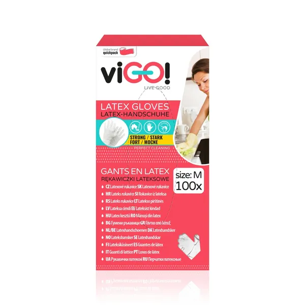 Lateksa cimdi Vigo M 100 gab