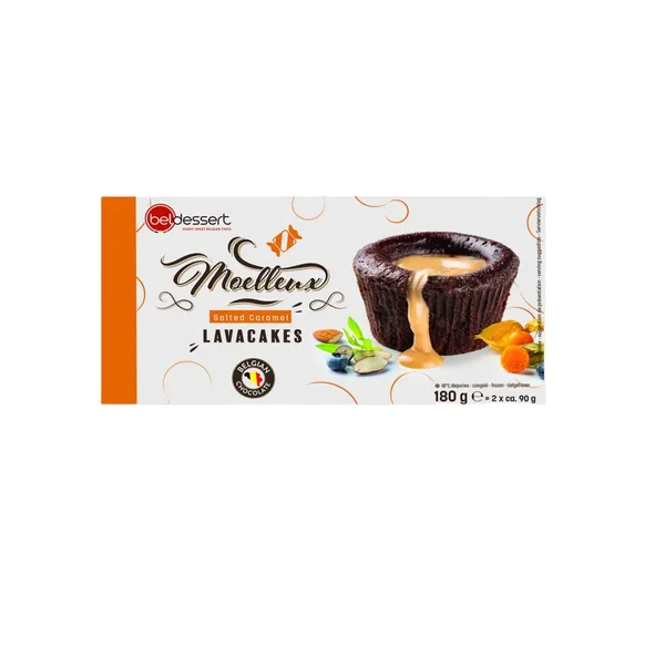 Lavas kūka Beldessert ar sāļo karameļu pildījumu, saldēta 2x90g
