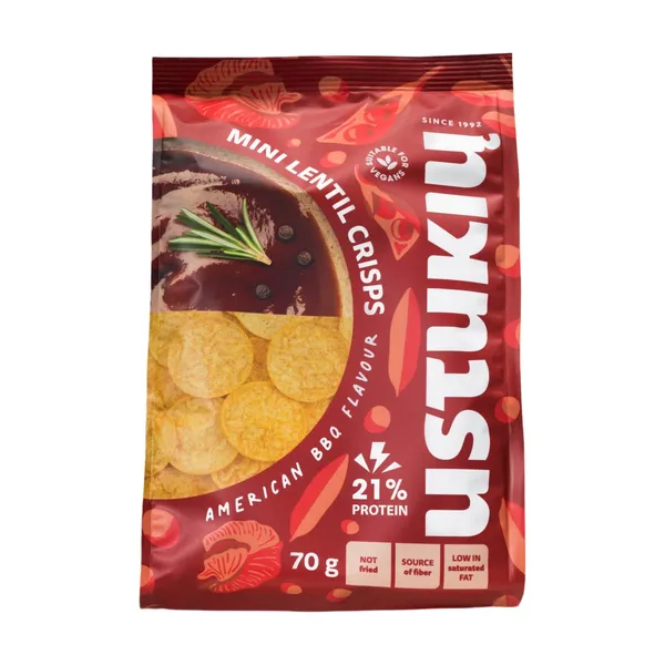 Lēcu uzkoda Ustukiu Malunas ar barbekjū garšu 70g