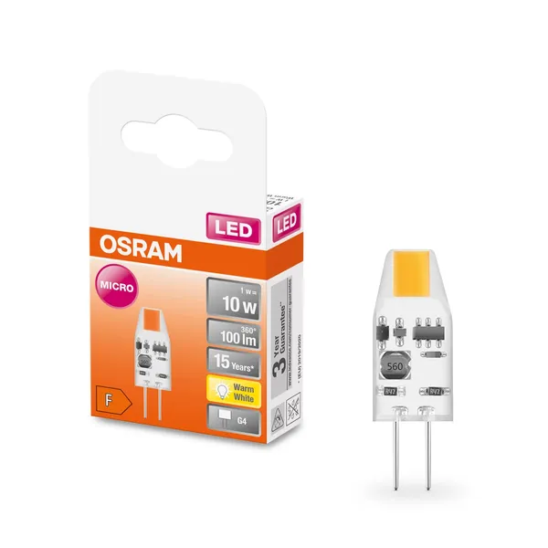 LED spuldze Osram pin10 1w 827k g4