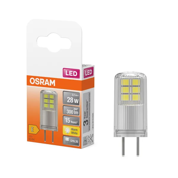 LED spuldze Osram pin28 2,6w 827k gy6.35