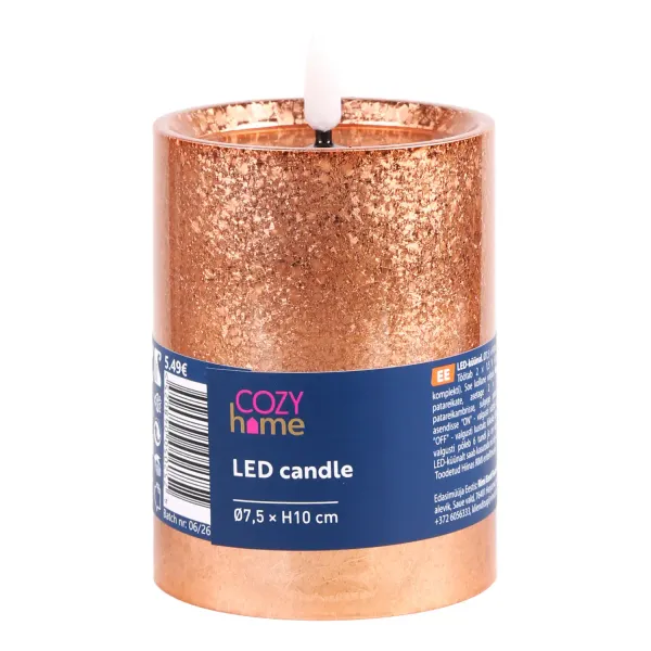 LED svece Cozy Home zelta 10 cm AW26