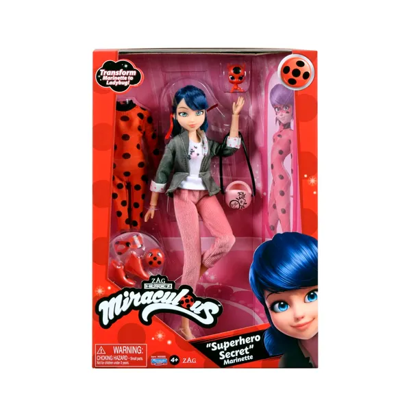 Lelle Miraculous ar aksesuāriem Super Secret Marinette W/ Ladybug Outfit 50355