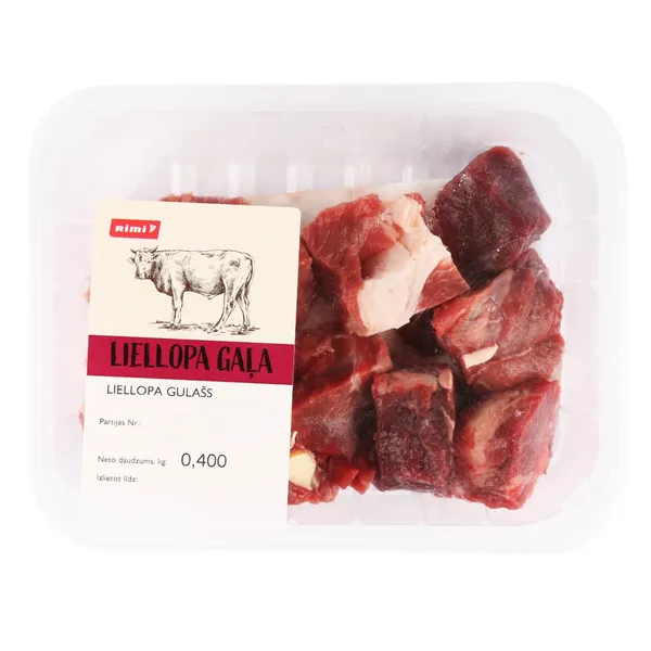 Liellopa gulašs Rimi atdzesēts 400g