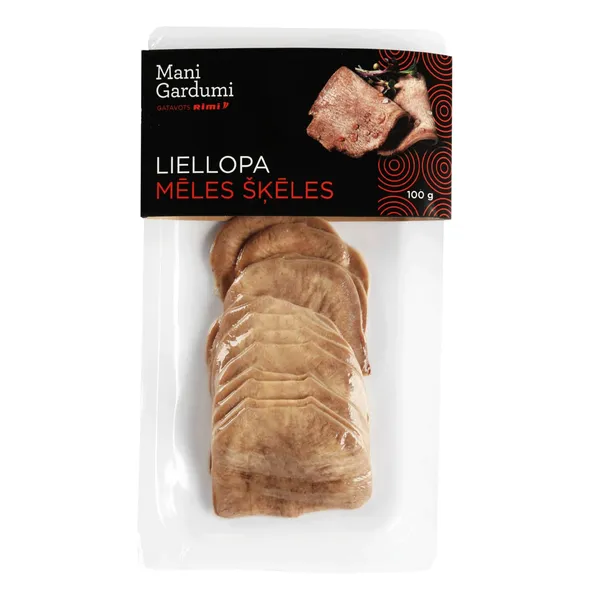 Liellopa mēle šķēlēs 100g