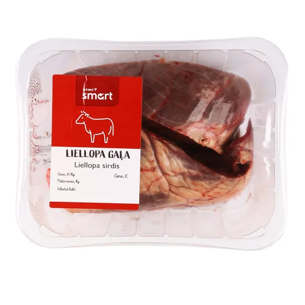 Liellopa sirdis Rimi Smart, fasētas, kg