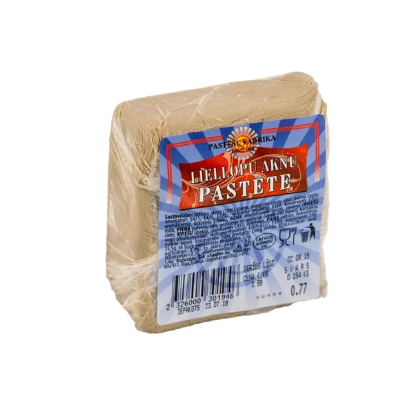 Liellopu aknu pastēte fasēta kg