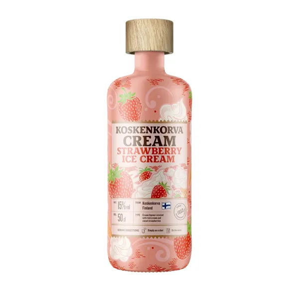 Liķieris Koskenkorva Strawberry Ice cream 15% 0,5l
