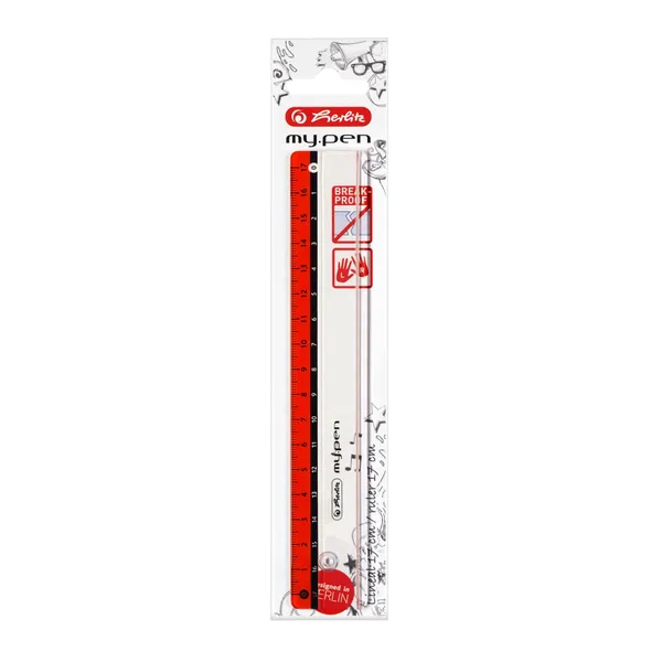 Lineāls Herlitz My.Pen 17 cm BS26