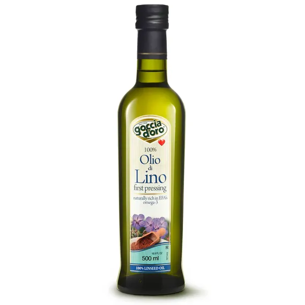 Linsēklu eļļa GOCCIA D'ORO 500ml stiklā