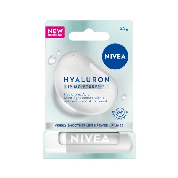 Lūpu balzāms Nivea Hyaluron Lip Moisture Plus 5,2g