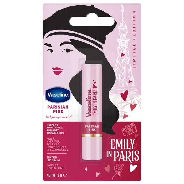 Lūpu balzams Vaseline Emily In Paris Parisian Pink 3g
