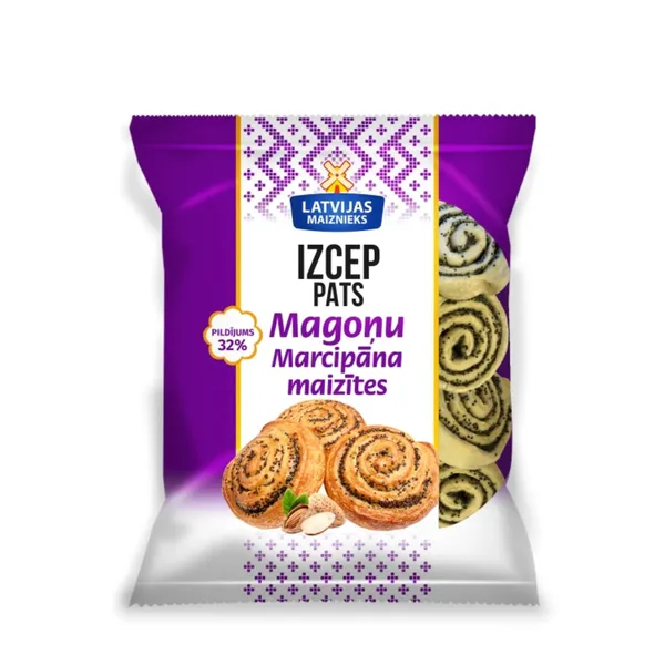 Magoņu maizītes Izcep Pats ar marcipānu saldētas 320g