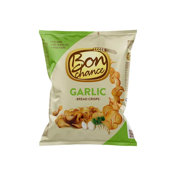 Maizes čipsi BON CHANCE ar ķiplokiem, 120g