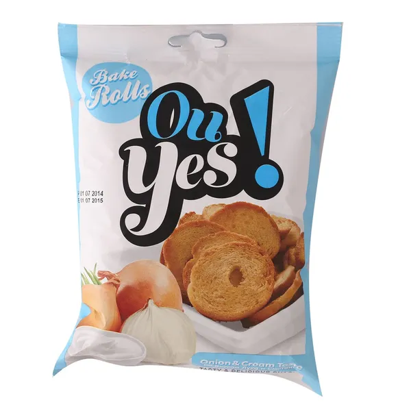 Maizes grauzdiņi O-jā ar krējuma un sīpolu garšu 75g