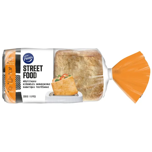 Maizes kabatiņas Fazer Street Food tostēšanai 330g