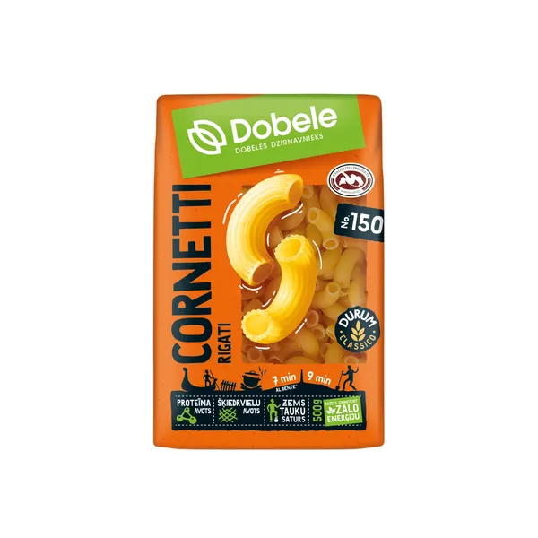 Makaroni Dobele Nr.150 Cornetti Rigati 500g