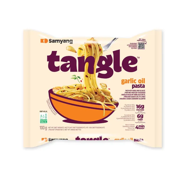 Makaroni Tangle ar ķiploku eļļu 6% 100g