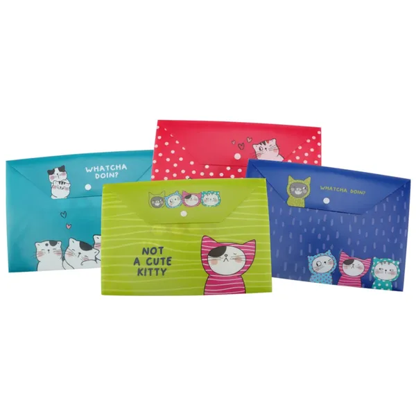 Mape ar spiedpogu M&G So Many Cats, A4, krāsa un dizains var atšķirties BS26
