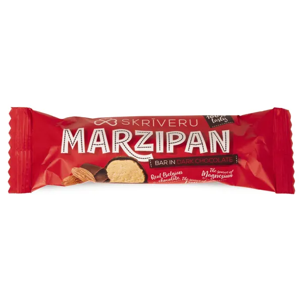 Marcipāna batoniņš Skrīveru tumšajā šokolādē 40g