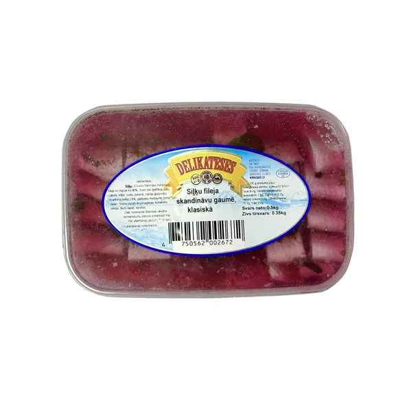 Marinēti siļķu gabaliņi Skandināvu gaumē 500g/350g