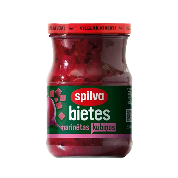 Marinētas bietes kubiņos SPILVA 570g