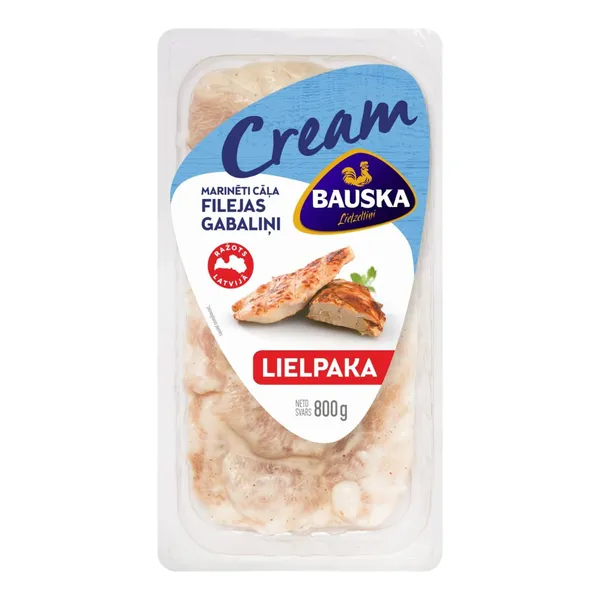 Marinēti cāļa filejas gab. Bauska Cream marinādē, a/atm, 0.8kg