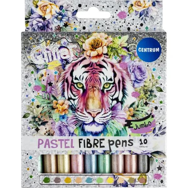 Marķieri Centrum Jumbo Pastel Glitter 10 krāsas BS26