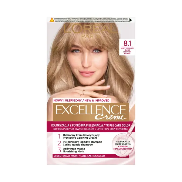 Matu krāsa Loreal Excellence Creme Nr. 8.1 Light Ash Blonde