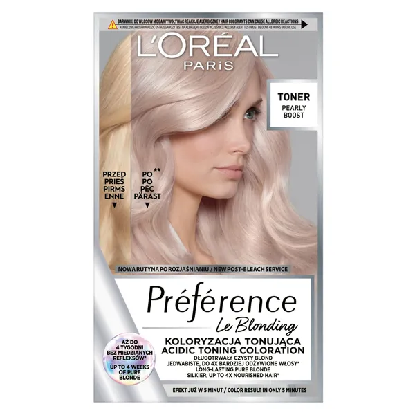 Matu krāsa Loreal Paris Preference Le Blonding tonējoša 02 Pearly Boost 1gab.