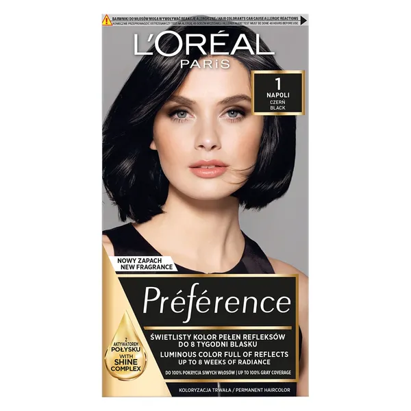 Matu krāsa Loreal Preference Nr.1 Napoli 1gb.