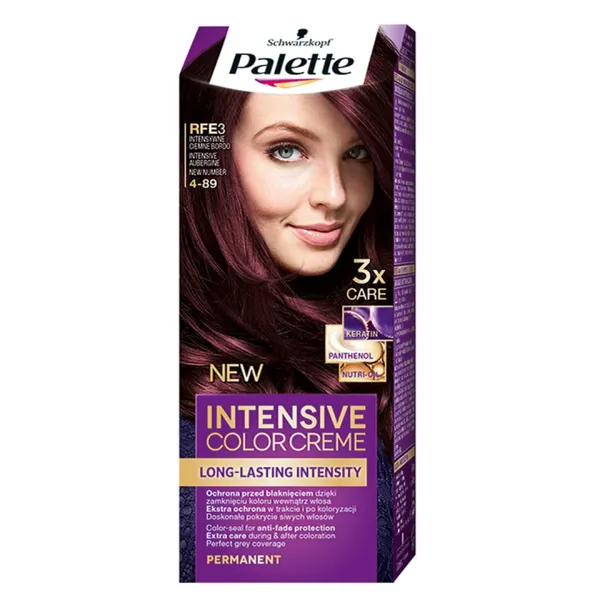 Matu krāsa Palette 4-89 Intensīvi baklažānkrāsā (RFE3)