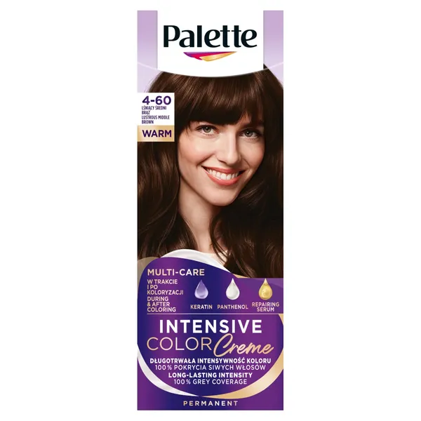 Matu krāsa Palette ICC 4-60 mirdzoši vidēji brūns 50ml