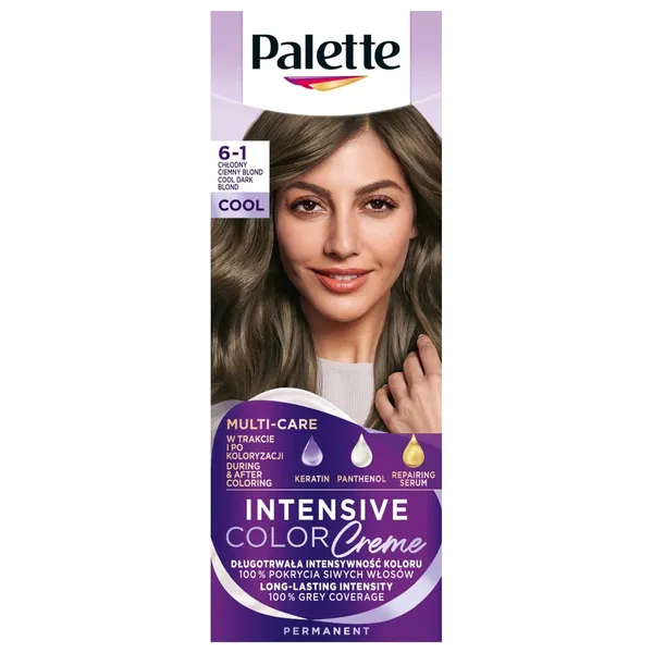 Matu krāsa Palette ICC 6-1 vēsi tumši blonds 50ml