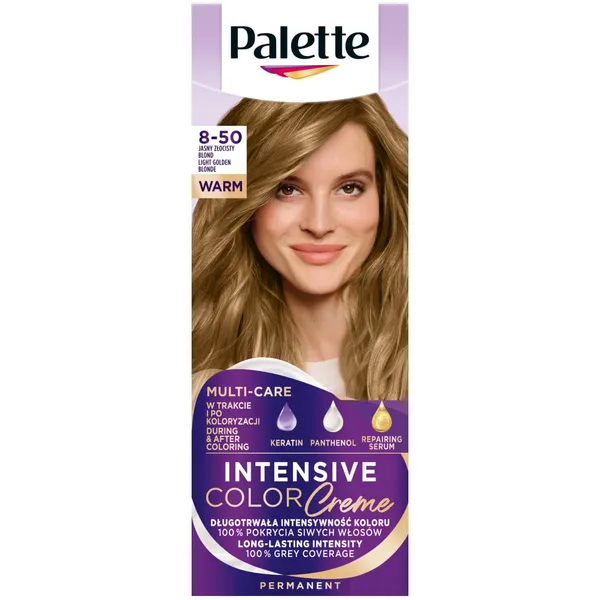 Matu krāsa Palette ICC 8-50 gaiši zeltaini blonds 50ml