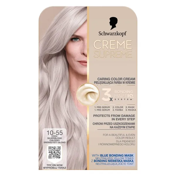 Matu krāsa SK Creme Supreme 10-55 vēsi sudraba blonds