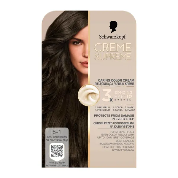 Matu krāsa SK Creme Supreme 5-1 vēsi, gaiši brūns